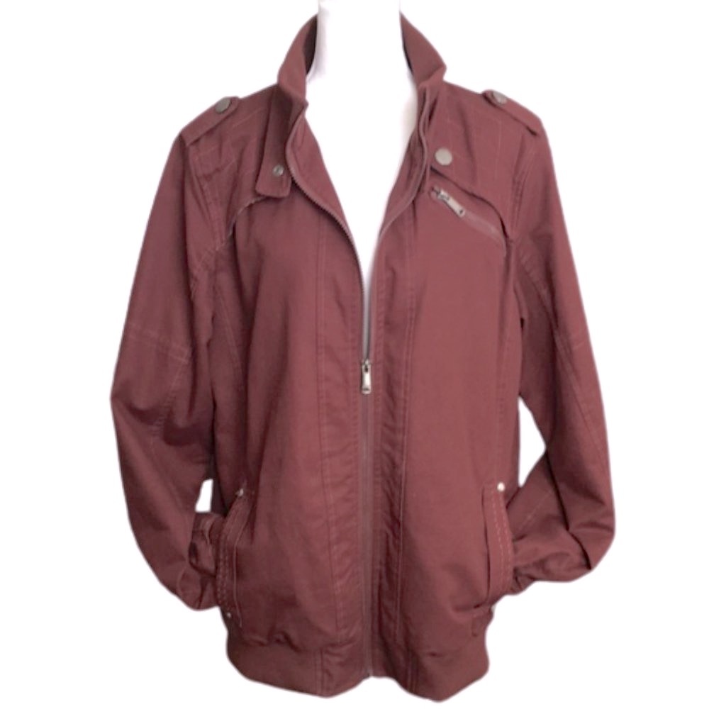 DWAR Men’s Dark Red utility jacket. Size M - Picture 2 of 10